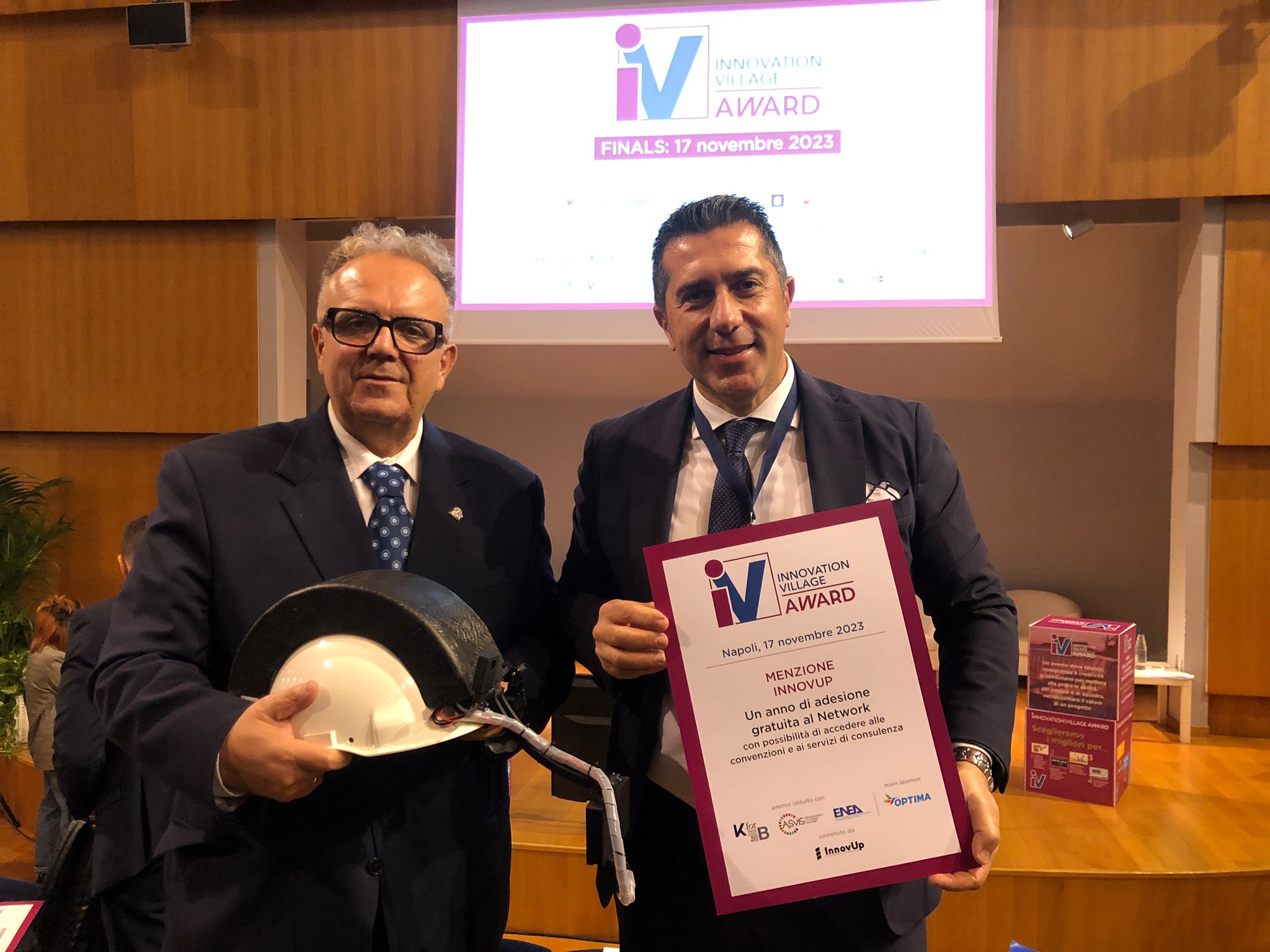 Ineltec partecipa ad Innovation Village Award e vince la prestigiosa Menzione Speciale Innovup riservata al progetto di innovazione sostenibile InHelmet