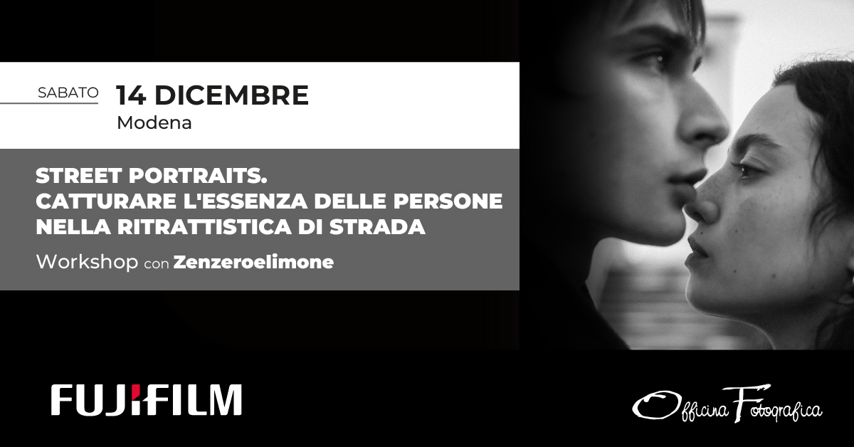 FUJIFILM Events a Modena Zenzeroelimone esplora il ritratto emotivo tra street photography e fotografia urbana
