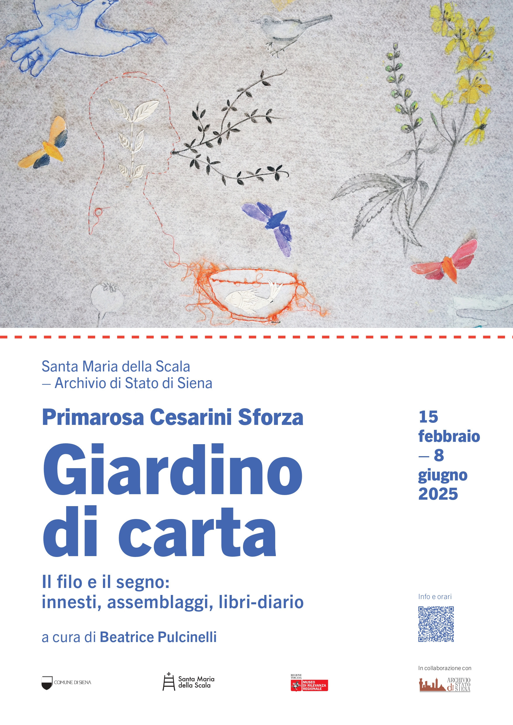 GIARDINO DI CARTA di Primarosa Sforza Cesarini al Complesso Museale Santa Maria della Scala e Archivio di Stato di Siena