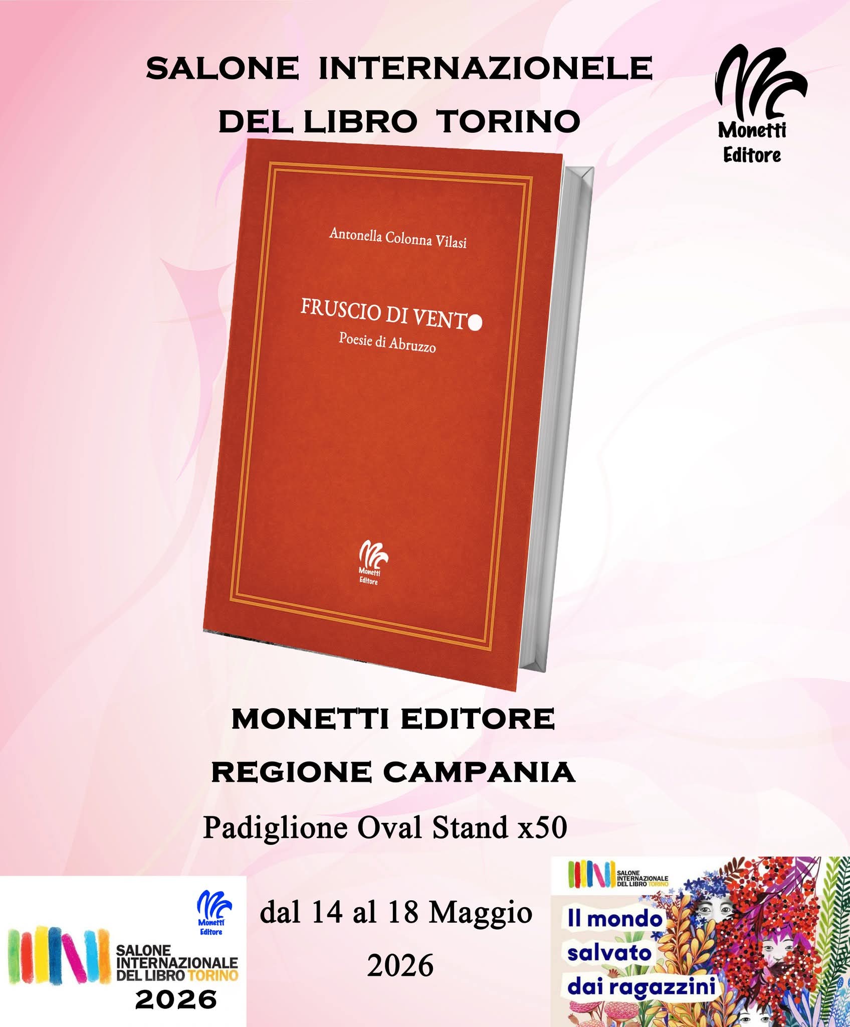 Partecipazione della prof. A. Colonna Vilasi allo stand Regione Campania della Fiera del libro di Torino

