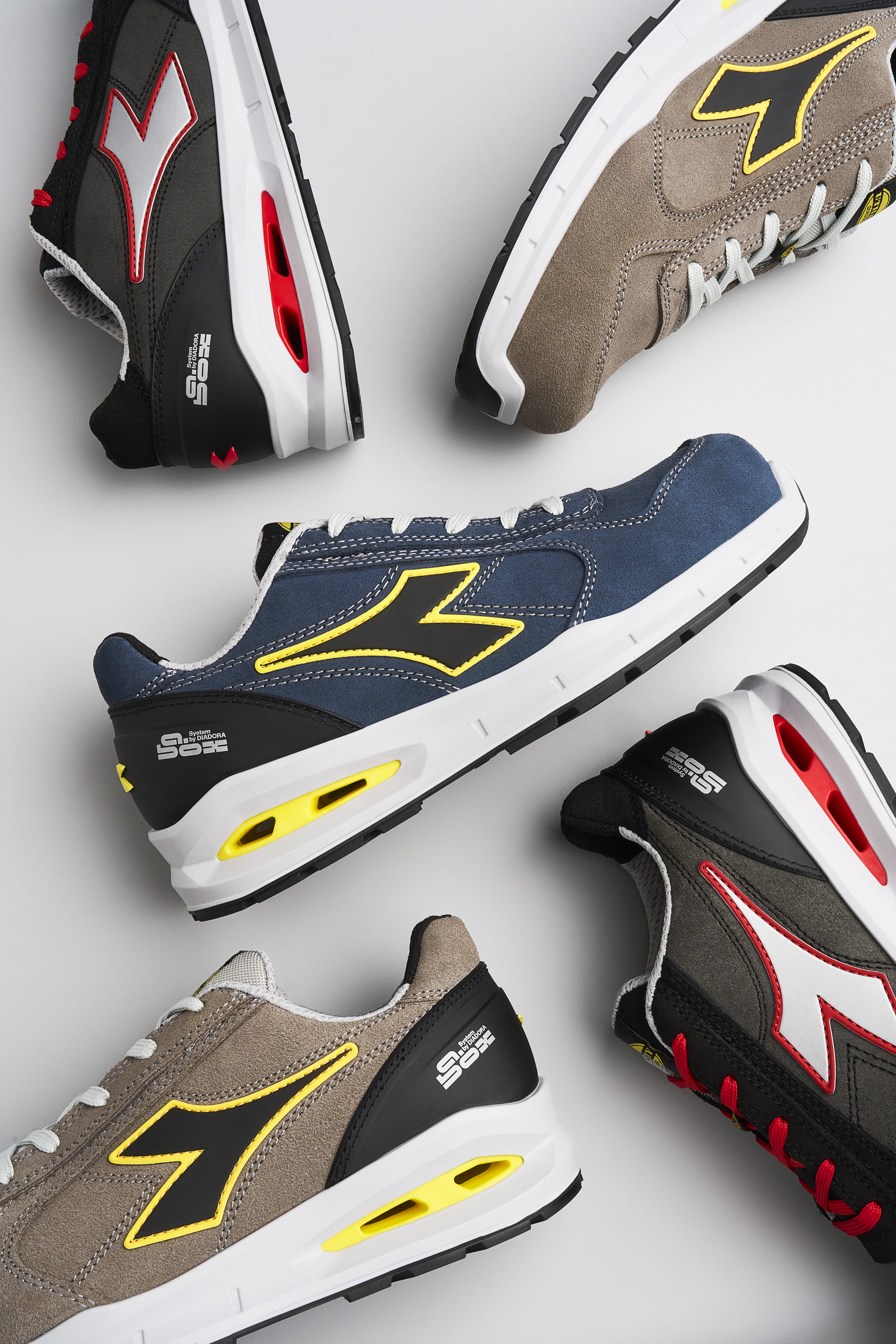 Diadora Utility presenta A.Box: la nuova tecnologia, con costruzione e design inediti, che potenzia la traspirabilità del piede.