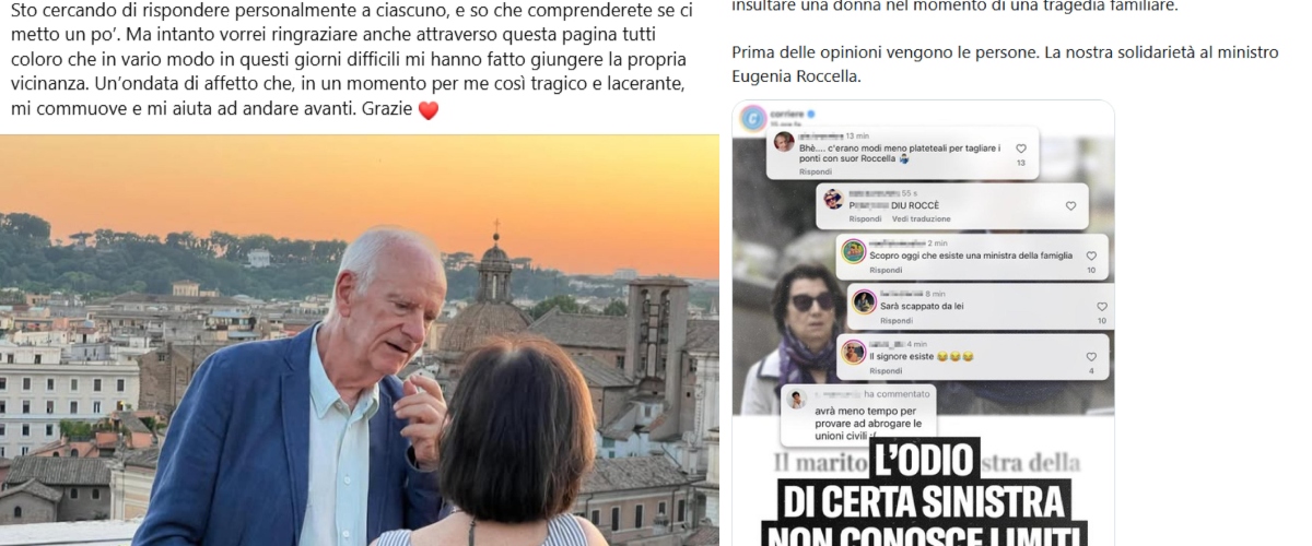 La Roccella rompe il silenzio dopo la tragedia e lo scempio degli insulti social. Il messaggio commovente: Momento lacerante