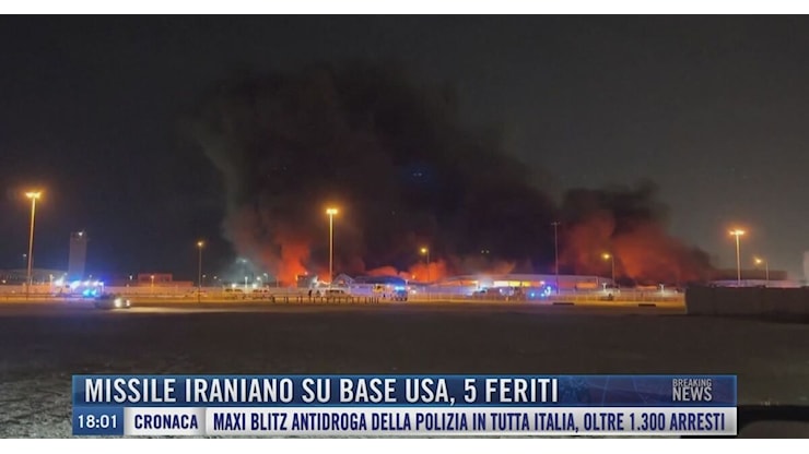 Tgcom24: Breaking News delle 18.00 | Missile iraniano su base Usa, 5 feriti Video - Mediaset Infinity