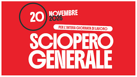 Sciopero generale il 20 novembre: la Cgil ferma il lavoro per 24 ore