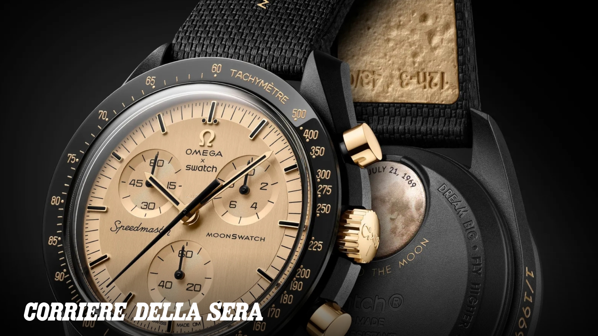 Swatch e Omega, la MoonSwatch Mission to the Moon 1969 in edizione limitata con 11 grammi d'oro Moonshine