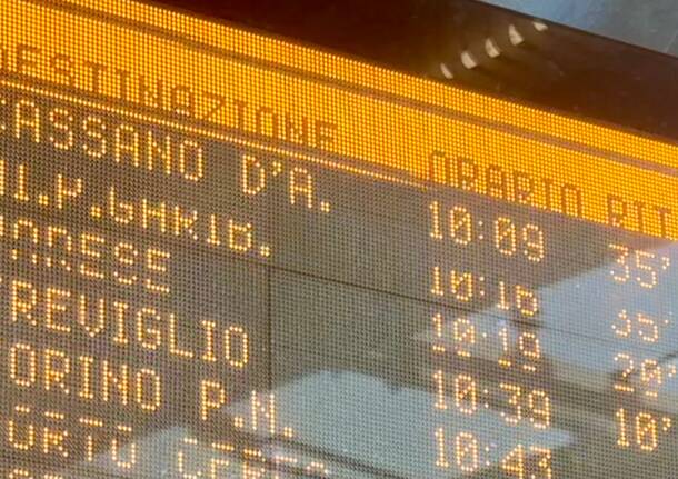 Guasto tra le stazioni di Varese e Gallarate: ritardi e modifiche al servizio sulle tratte di Porto Ceresio e Mendrisio
