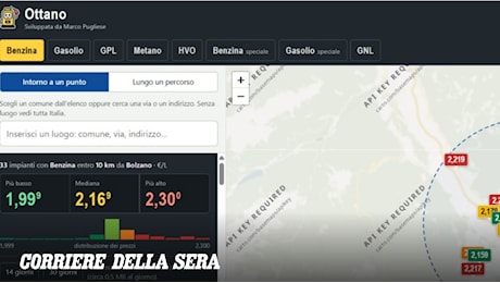 Carburante, l'app dello studente di Padova che trova il prezzo più conveniente
