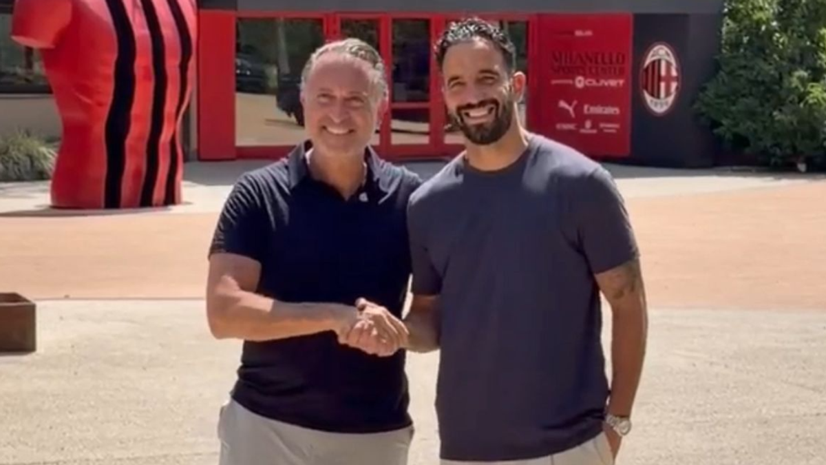 Cardinale accoglie Amorim nel suo primo giorno a Milanello: This is the new coach
