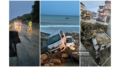 Maltempo in Calabria, nubifragi e frane colpiscono il Sud