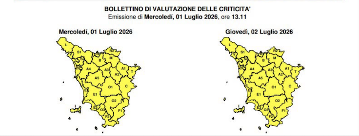 Allerta meteo per forti temporali e rischio idrogeologico