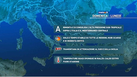 Meteo, caldo fuori stagione fino a fine settembre: punte di 30 gradi al Centro-Nord