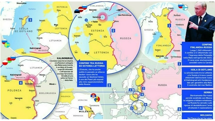 Russia, quali Paesi a rischio in caso di attacco alla Nato? Dai Baltici alla Finlandia fino alla Polonia, le prime linee del fronte - Il Messaggero