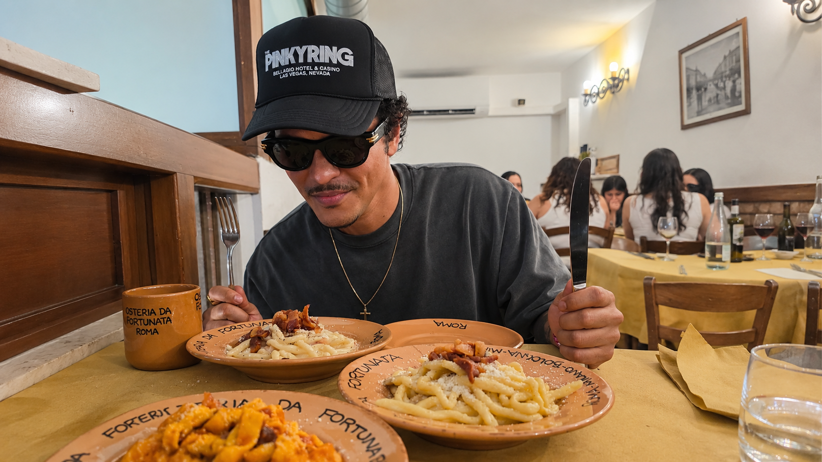 Bruno Mars sceglie l'Osteria da Fortunata