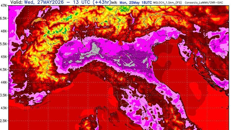 La Pianura Padana rovente come il Sahara: le impressionanti immagini satellitari - Meteo.it