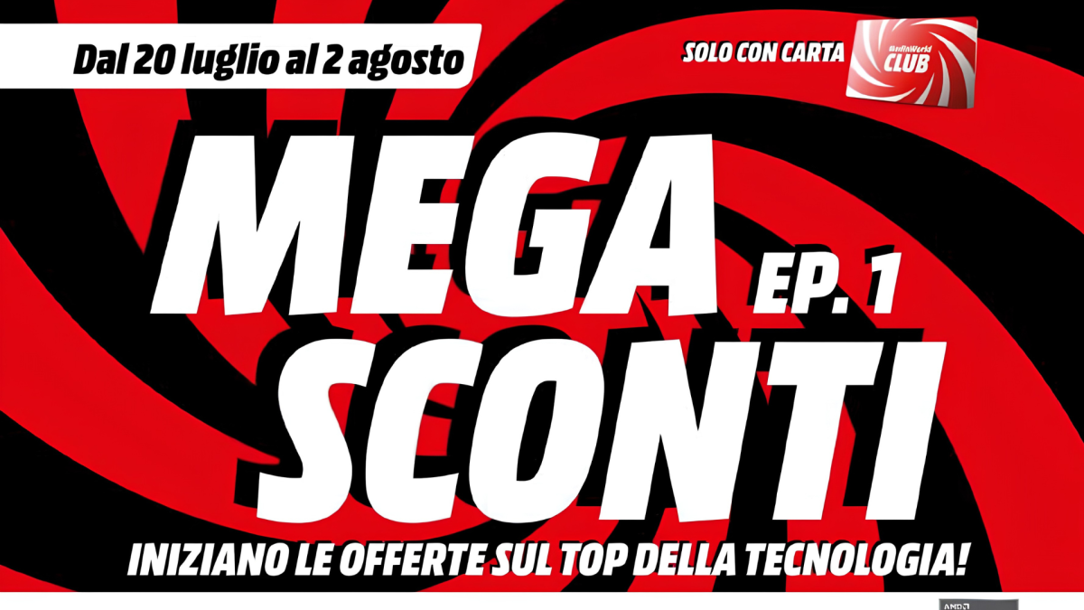Volantino MediaWorld al 2 agosto: i Mega Sconti con Tasso 0 e 70 pagine di offerte!