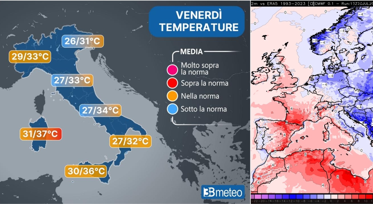 Aria fresca in arrivo anche al Sud (ma non subito), temperature sotto media: ecco quando e quanto durerà