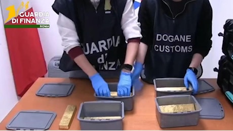 Oro da investimento sequestrato a Fiumicino: lingotti per 8 milioni