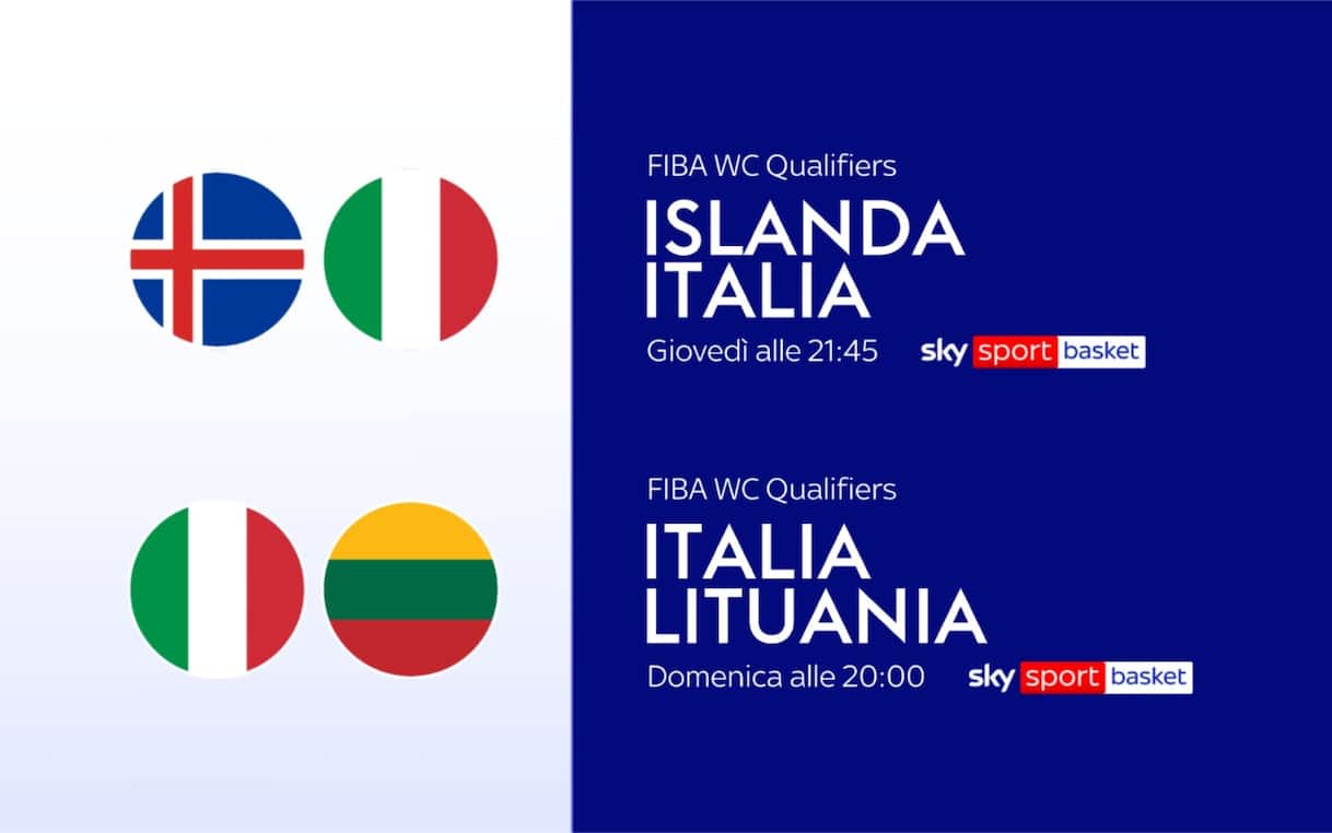 Qualificazioni Mondiali, Italbasket sfida Islanda e Lituania: orari e dove vedere
