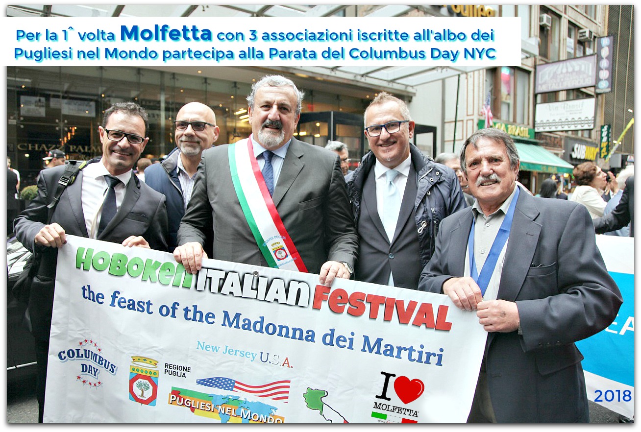 A New York anche le associazioni molfettesi nominate per l'award Puglia Top of Quality
