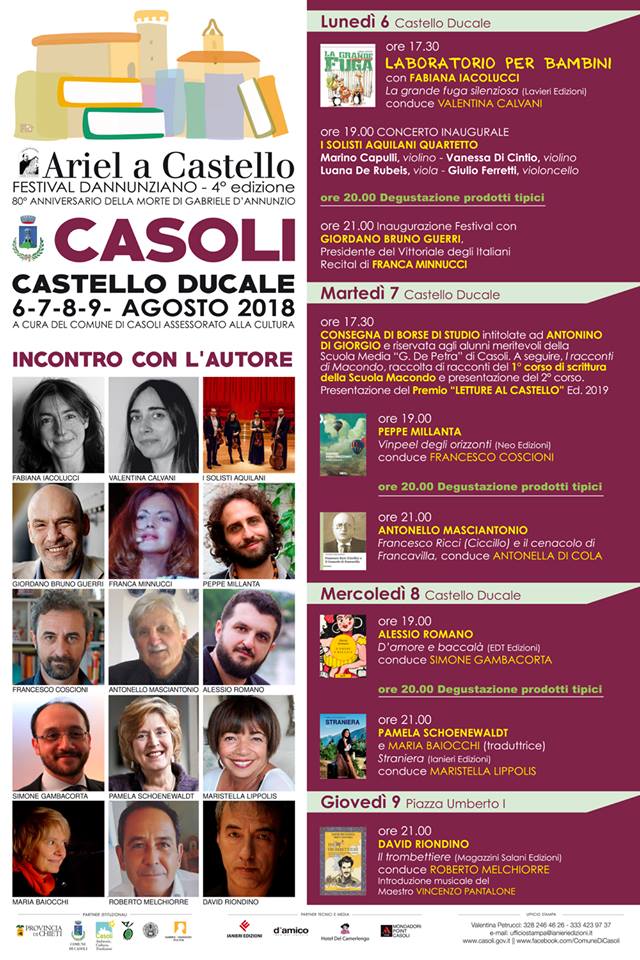 Casoli, torna Ariel a Castello dal 6 al 9 agosto 2018