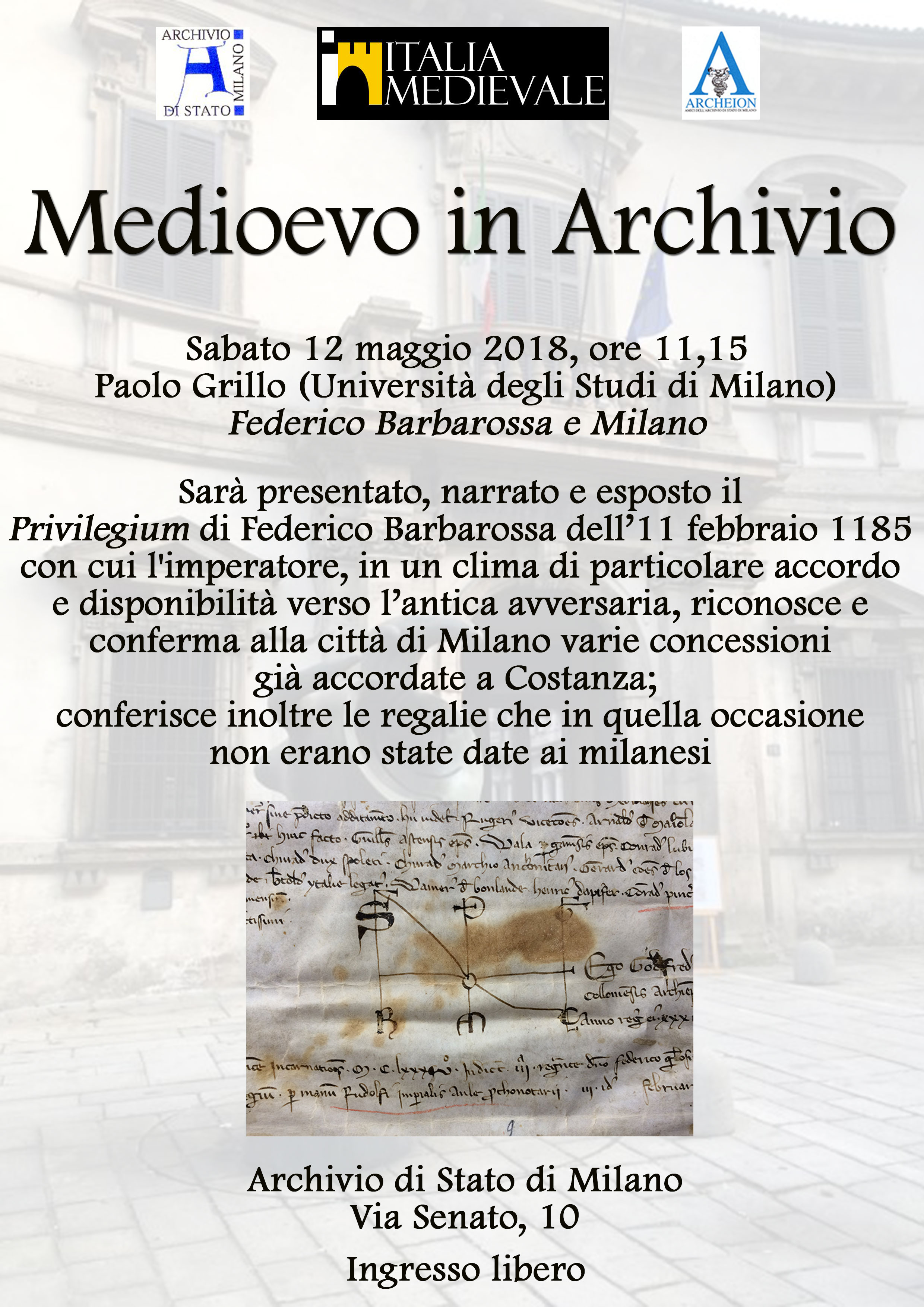 Medioevo in Archivio, terzo incontro